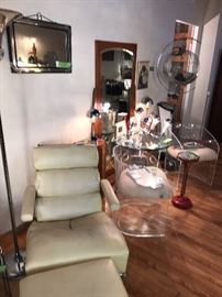 RARE 1930's Gilbert Rohde For Troy Sunshade Company Reclining Chair And Ottoman ~ Seat Cushion As IS