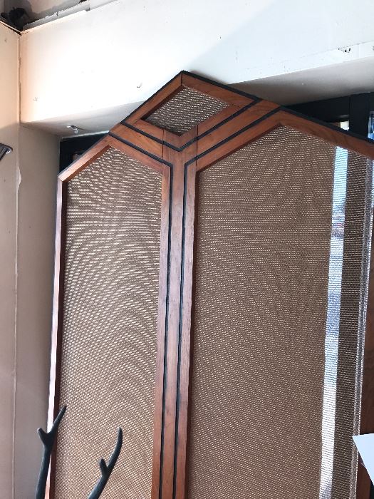 Art Deco Walnut And Mesh Screen Panels From The Mercury Theater In Chicago