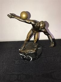 Bronze Ball Balancer Bronze Statue By E. Hamberger Werkstatte