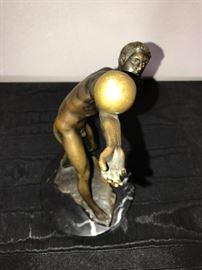 Bronze Ball Balancer Bronze Statue By E. Hamberger Werkstatte