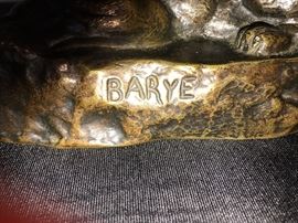 ARt Deco BARYE Bronze Lioness Sculpture