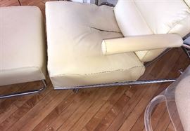 RARE 1930's Gilbert Rohde For Troy Sunshade Company Reclining Chair And Ottoman ~ Seat Cushion As IS