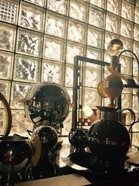 Walter Von Nessen Chase Coffee And Tea Set ~ Manning Bowman Creamer And Sugar With Tray