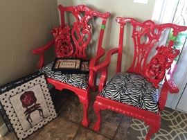 Red lacquer and zebra 