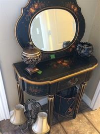 Entry or vanity table and mirror 