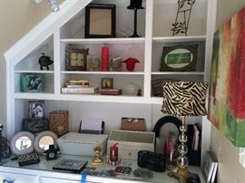 Shelf and cubby decor, books
