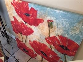 Poppies on canvas