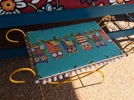 Little yellow owl vanity stool