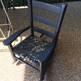 Little black childs rocker