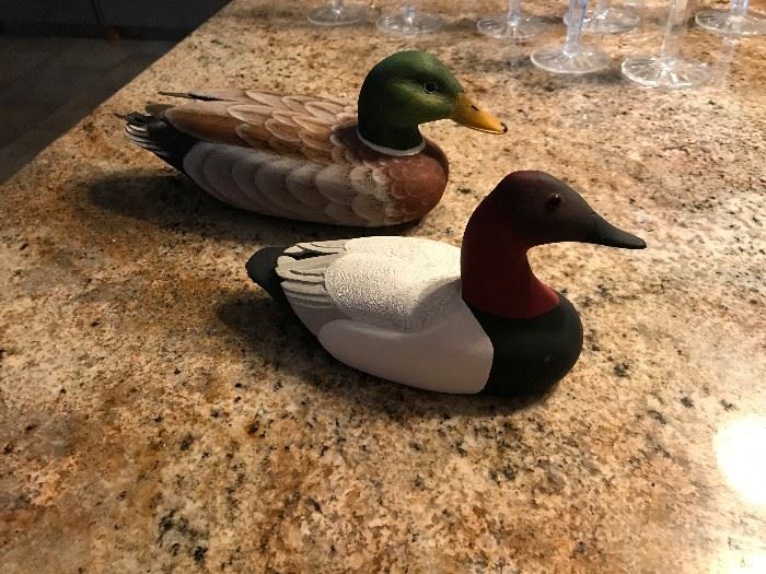 hand carved and painted decorative decoys