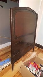 One of a pair of vintage twin beds