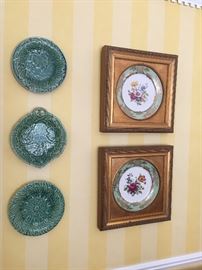 ceramic plates and framed ceramics