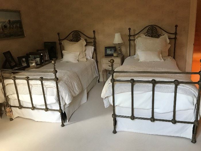 Pair of Iron Twin Beds 