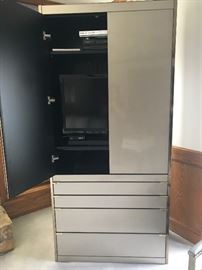 Mid Century Modern Armoire- opened