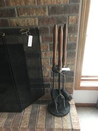 Fire Place screen, fire place tools