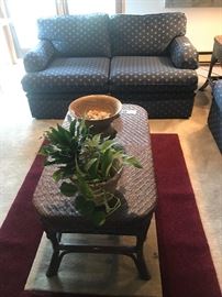 Table, love seat, couch