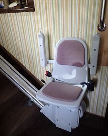 LIFT CHAIR FOR 7 TO 8 STEPS WILL PRE SELL OR WILL NEED TO BE TAKEN APART AND PICKED UP AFTER THE SALE