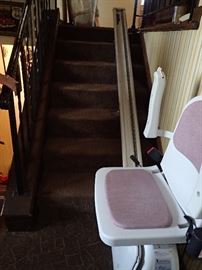 LIFT CHAIR FOR 7 TO 8 STEPS WILL PRE SELL OR WILL NEED TO BE TAKEN APART AND PICKED UP AFTER THE SALE