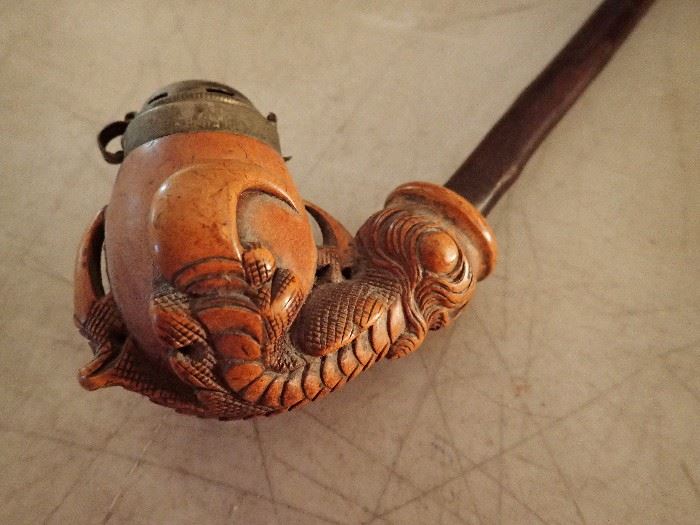 CLAW CARVED PIPE 