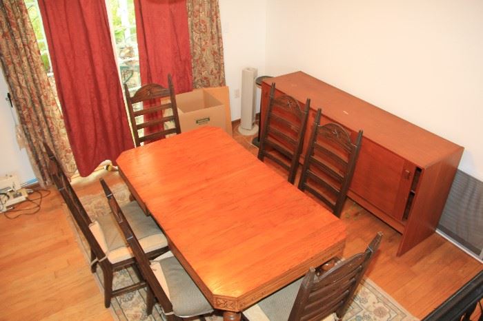 dining room table and 6 chairs