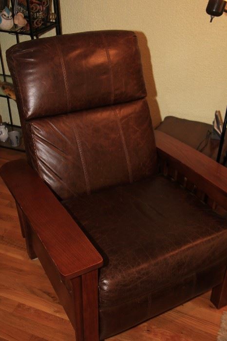 leather reclining chair
