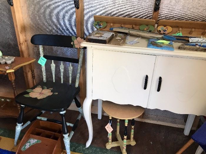 Painter Chair, Small Table, Small Sideboard