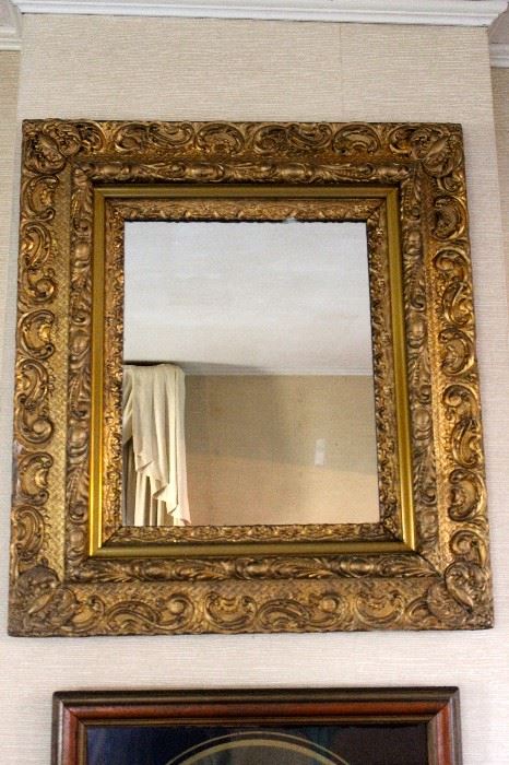 Gold Gilt mirror-$75.00 small crack bottom left corner 32" x 29"
