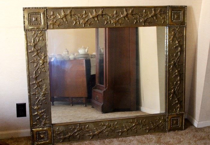 Large mirror with metal frame- $325.00 , 4ft x 39in