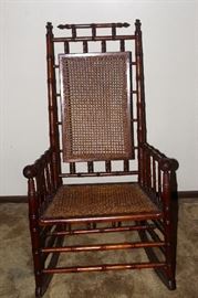 Rocker=Bamboo design, cane back and seat $145.00