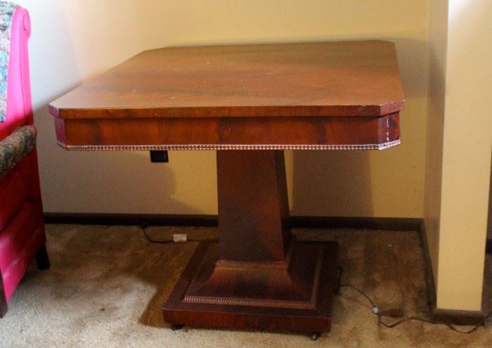 Square pedestal table $395.00
