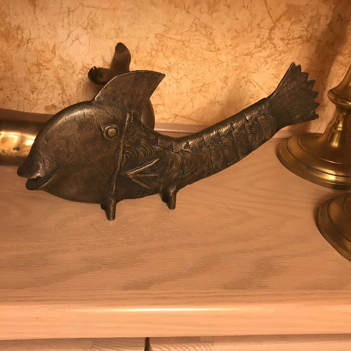African brass fish $78 Mid Century
