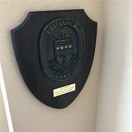 USS DUNCAN Placque