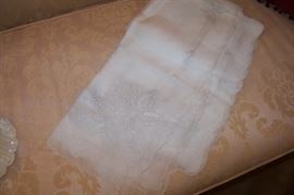 Just a sample of the many beautiful vintage and antique linens