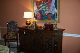 English oak sideboard