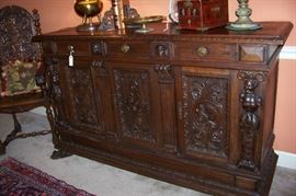 English oak sideboard