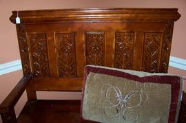 Nice mahogany carved bench