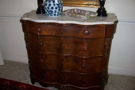 Early marble top Victorian chest