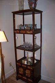 Early stand from Korea- hand painted drawer fronts - made of mahogany