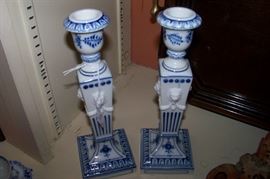 Pair of Royal Copenhaven candlesticks