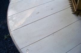 Top of the patio table