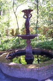 Cast iron fountain - from France - purchased from Herron House Antiques years ago.  