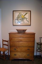 Lift top blanket chest in pine - from Charleston, SC.  Beautiful honey color - bracelet feet