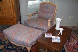 French chair and ottoman - 