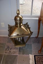 Brand new electric light fixture with glass sides 