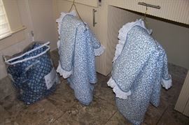 Pair of twin bed spreads with shams