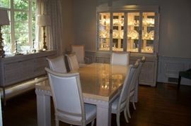 Henredon dining room set - table and chairs priced as a set - sideboard and china cabinet priced individually