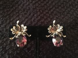 Sterling clip on earrings