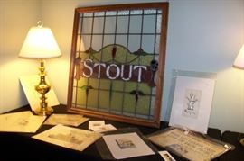 Stained glass "Stout" panel