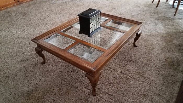 Oak/Glass Coffee Table