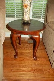 Oval end table